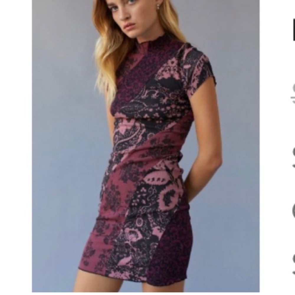Urban Outfitters Purple mixed pattern dress
